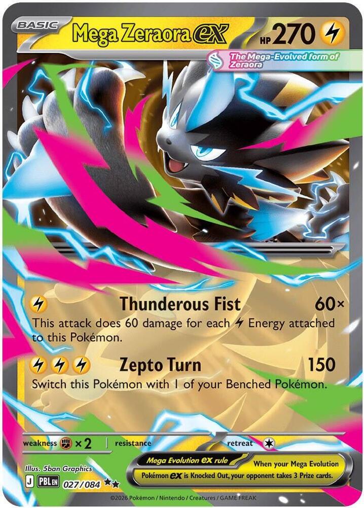 027/084 Mega Zeraora ex - Double Rare