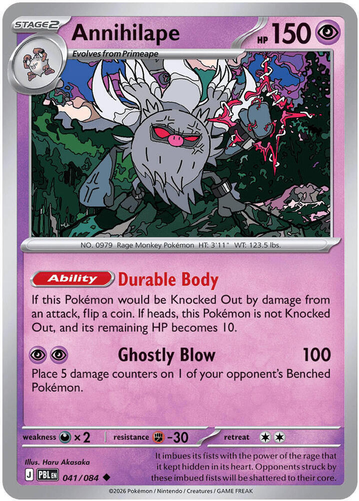 041/084 Annihilape - Uncommon Reverse Holo