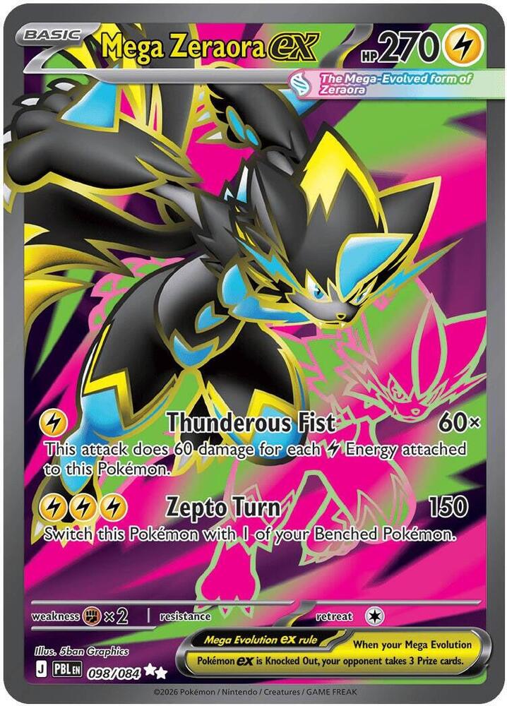 098/084 Mega Zeraora ex - Ultra Rare