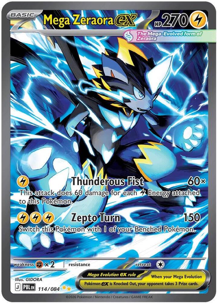 114/084 Mega Zeraora ex - Special Illustration Rare