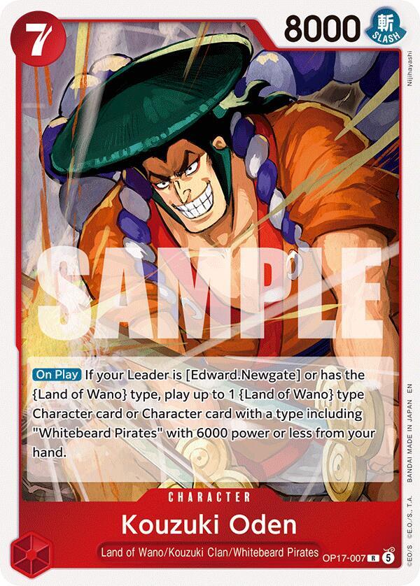 Kouzuki Oden (OP17-007) Rare (OP-17: The World's Strongest Warriors) Japanese