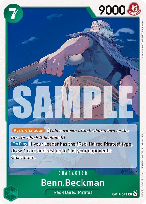 Benn Beckman (OP17-027) Rare (OP-17: The World's Strongest Warriors) Japanese