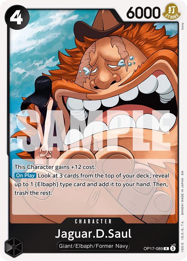 Jaguar D. Saul (OP17-089) Rare (OP-17: The World's Strongest Warriors) Japanese
