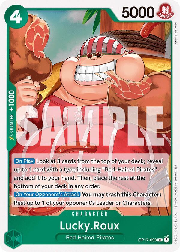 Lucky Roux (OP17-033) Rare (OP-17: The World's Strongest Warriors) Japanese