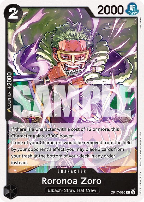 Roronoa Zoro (OP17-095) (OP-17: The World's Strongest Warriors) Japanese