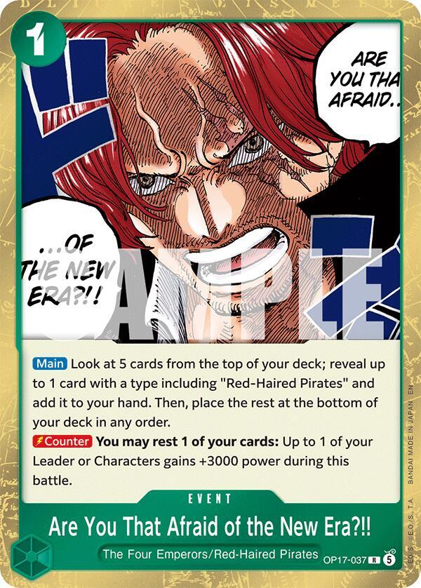 Are You That Afraid of the New Era?! (OP17-037) Rare (OP-17: The World's Strongest Warriors) Japanese