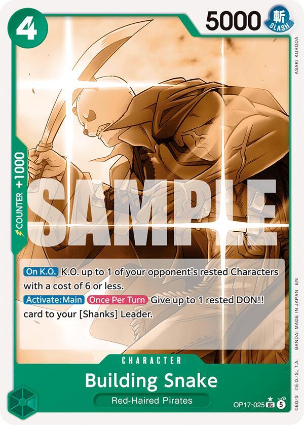 Building Snake (OP17-025) Pandaman Art (OP-17: The World's Strongest Warriors) Japanese