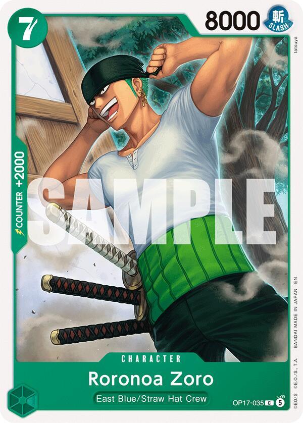 Roronoa Zoro (OP17-035) (OP-17: The World's Strongest Warriors) Japanese