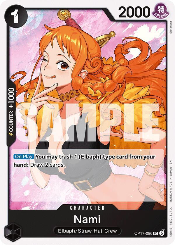 Nami (OP17-086) (OP-17: The World's Strongest Warriors) Japanese