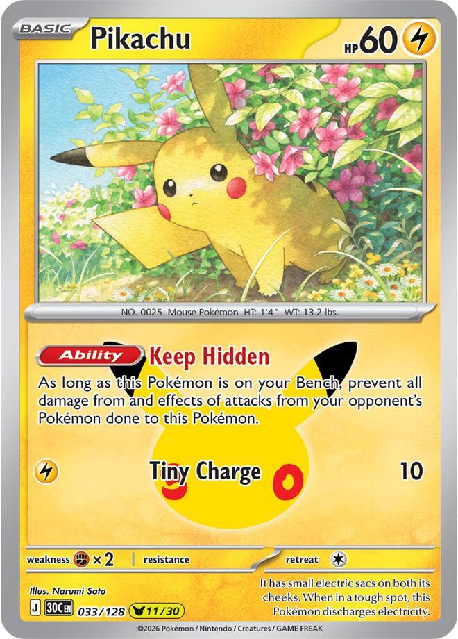 033/128 Pikachu - None