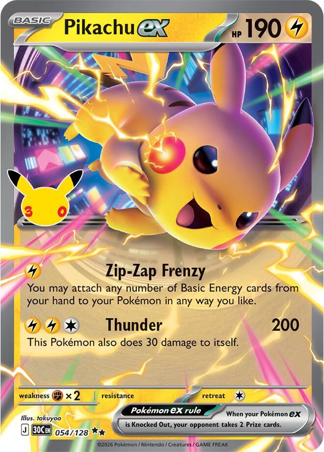 054/128 Pikachu ex - Double Rare