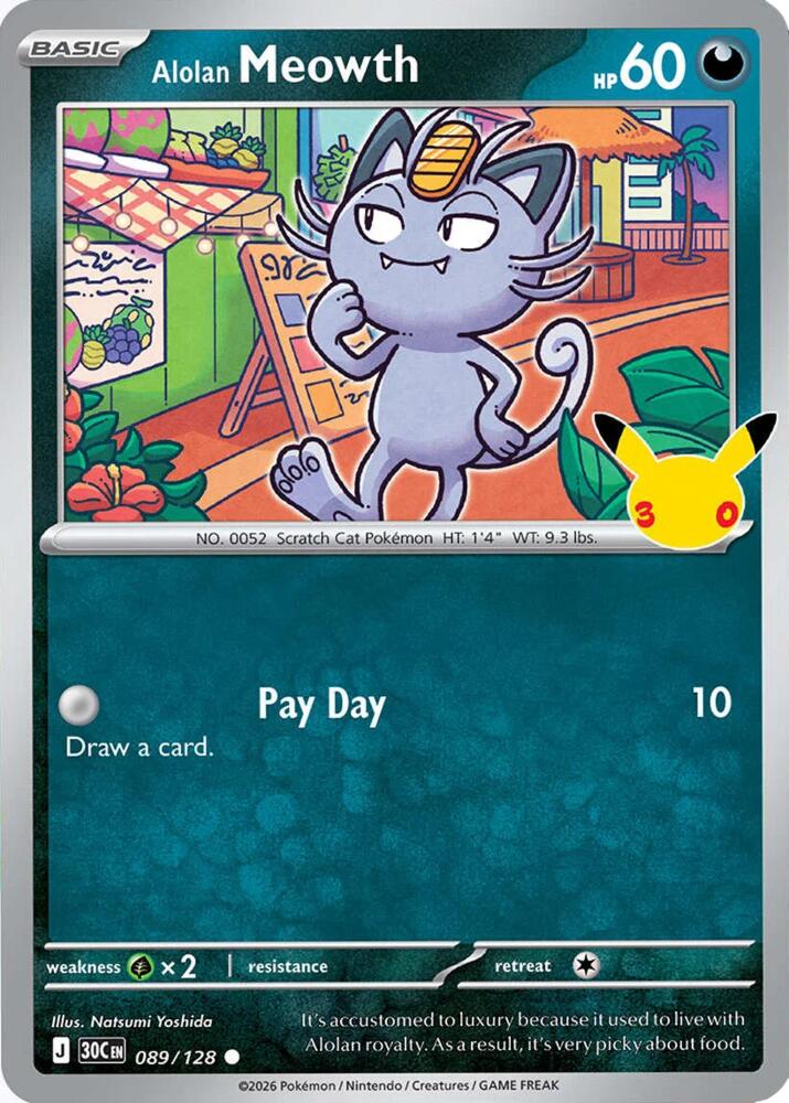 089/128 Alolan Meowth - Common