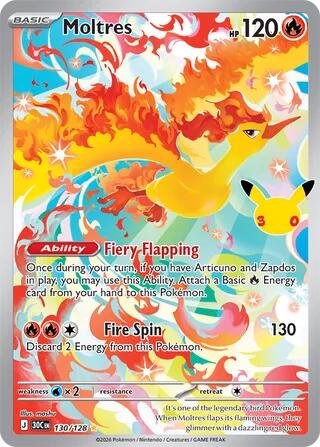 130/128 Moltres - Illustration Rare