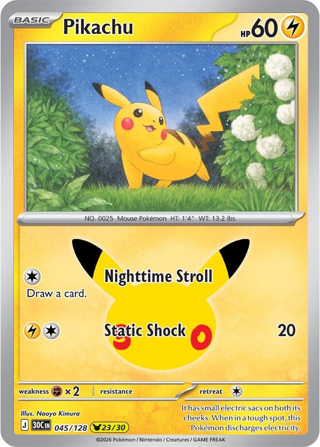 045/128 Pikachu - Pikachu Rare