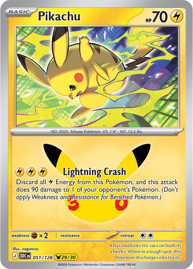 051/128 Pikachu - Pikachu Rare