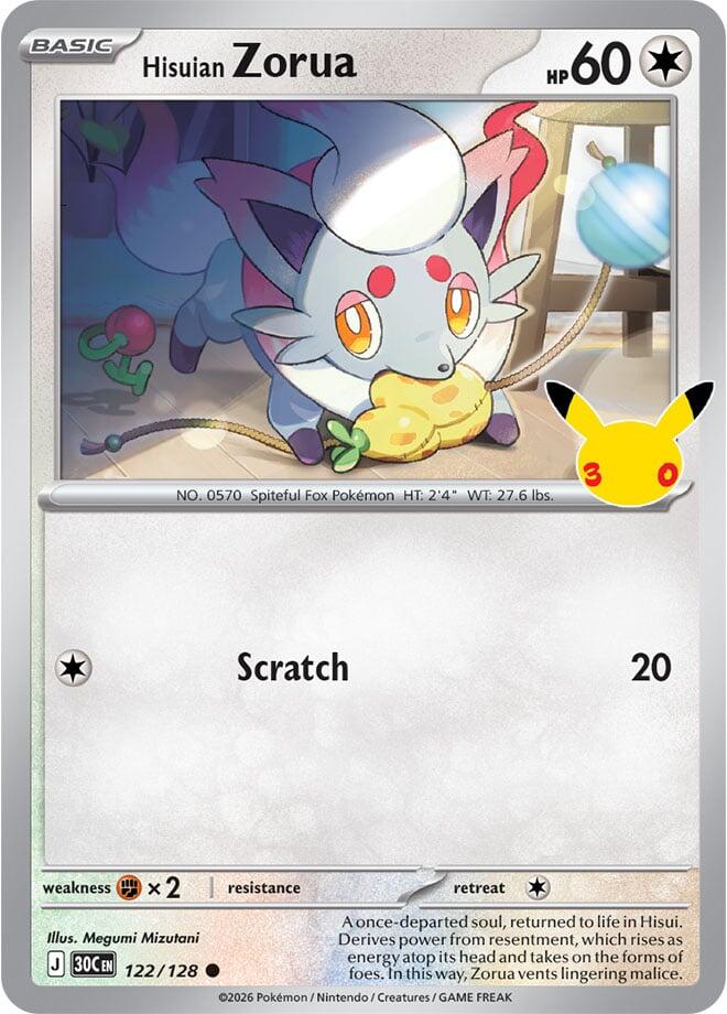 122/128 Hisuian Zorua - Common