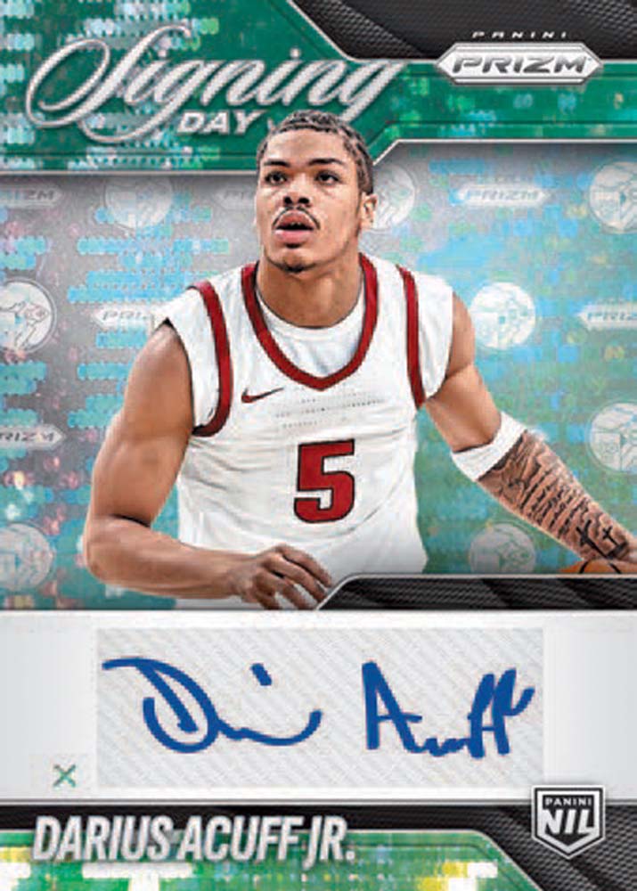 Panini Prizm Basketball 2025-26 Signing Day autograph card Darius Acuff Jr. Green Pulsar parallel