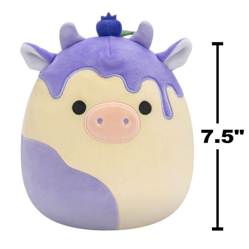 SQUISHMALLOWS 7.5"  Benito Blueberry Cow