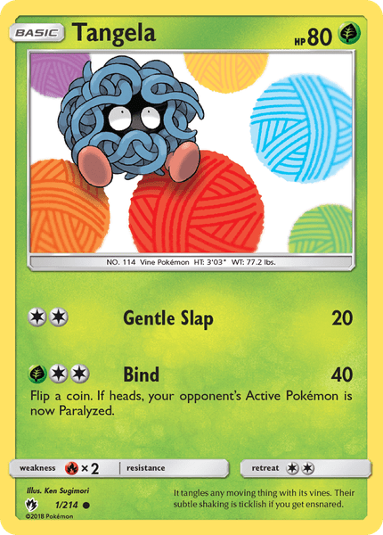 001 / 214 Tangela-Common-Reverse Holo - Collectible Madness