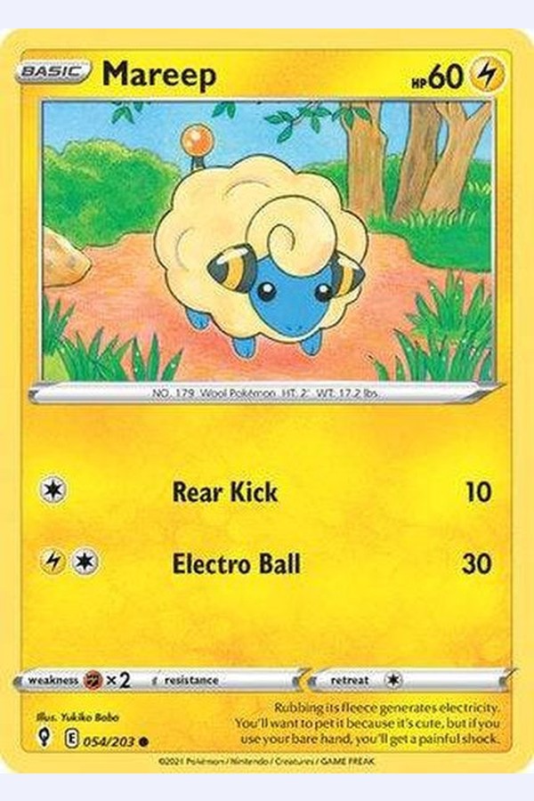 054/203 Mareep - Common Reverse Holo - Collectible Madness