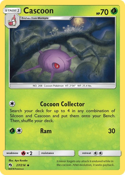 027 / 214 Cascoon-Uncommon-Reverse Holo - Collectible Madness