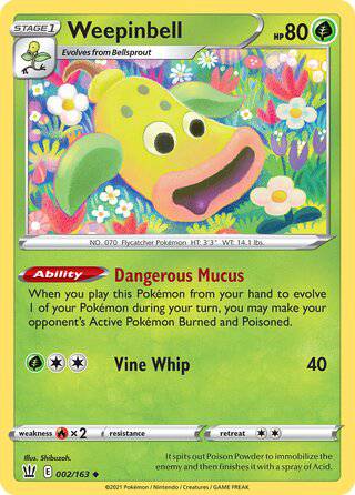 002/163 Weepinbell - Uncommon - Collectible Madness