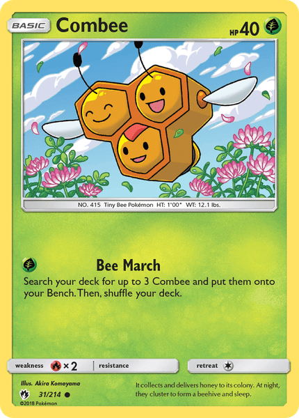 031 / 214 Combee-Common-Reverse Holo - Collectible Madness