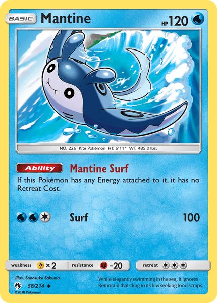 058 / 214 Mantine-Uncommon - Collectible Madness