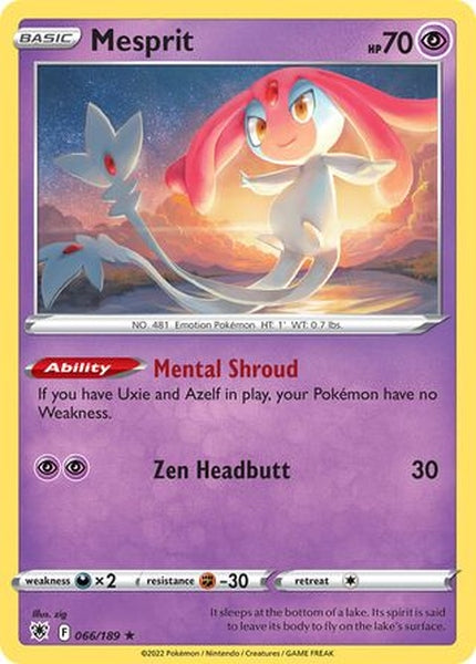 066/189 Mesprit - Rare Holo - Collectible Madness