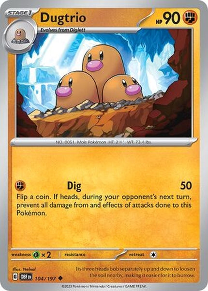 104/197 Dugtrio - Uncommon