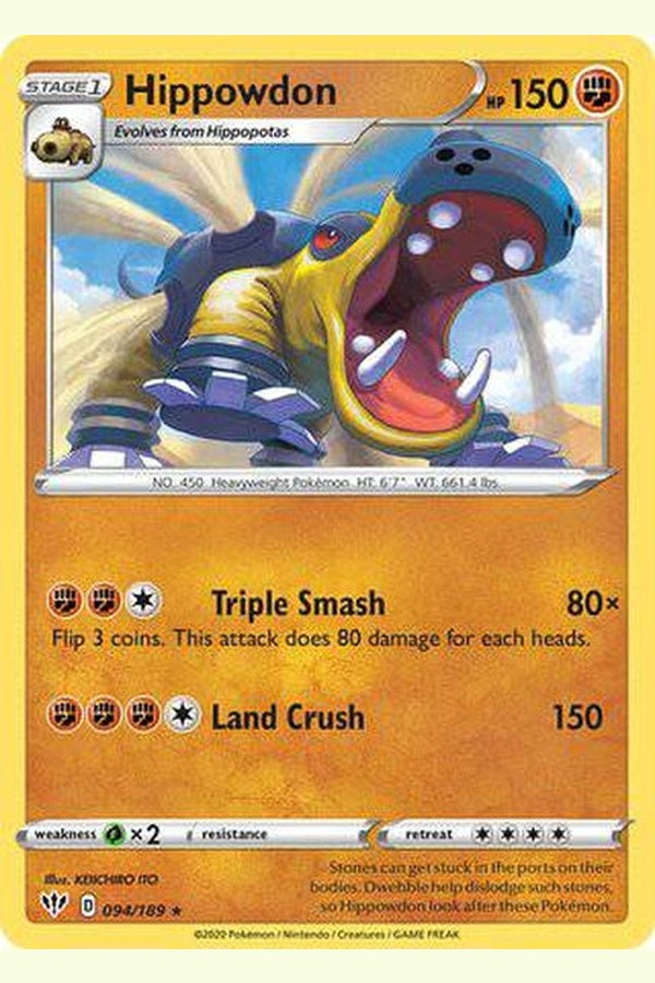 094/189 Hippowdon - Rare - Collectible Madness
