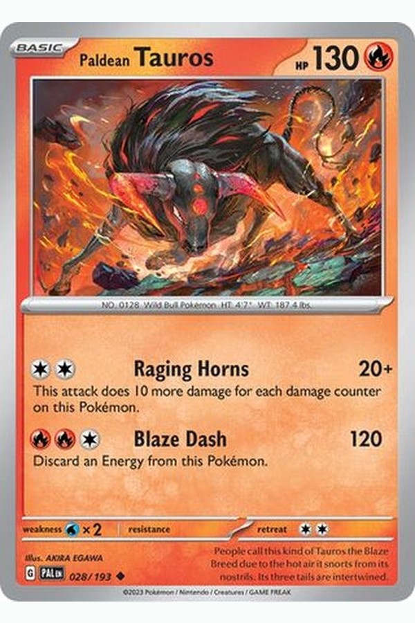 028/193 Paldean Tauros - Uncommon