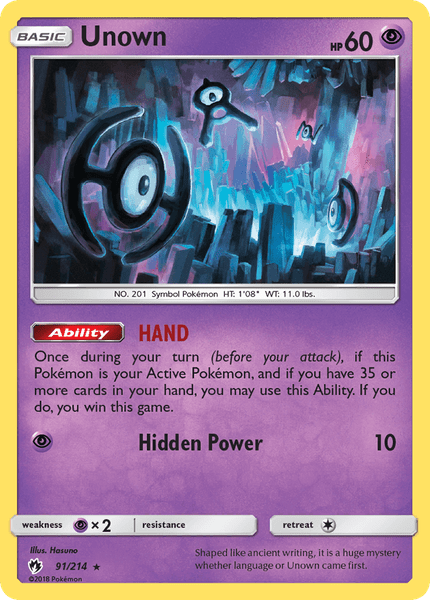 091 / 214 Unown-Rare - Collectible Madness