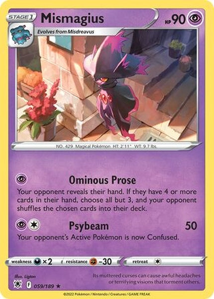 059/189 Mismagius - Rare Reverse Holo - Collectible Madness