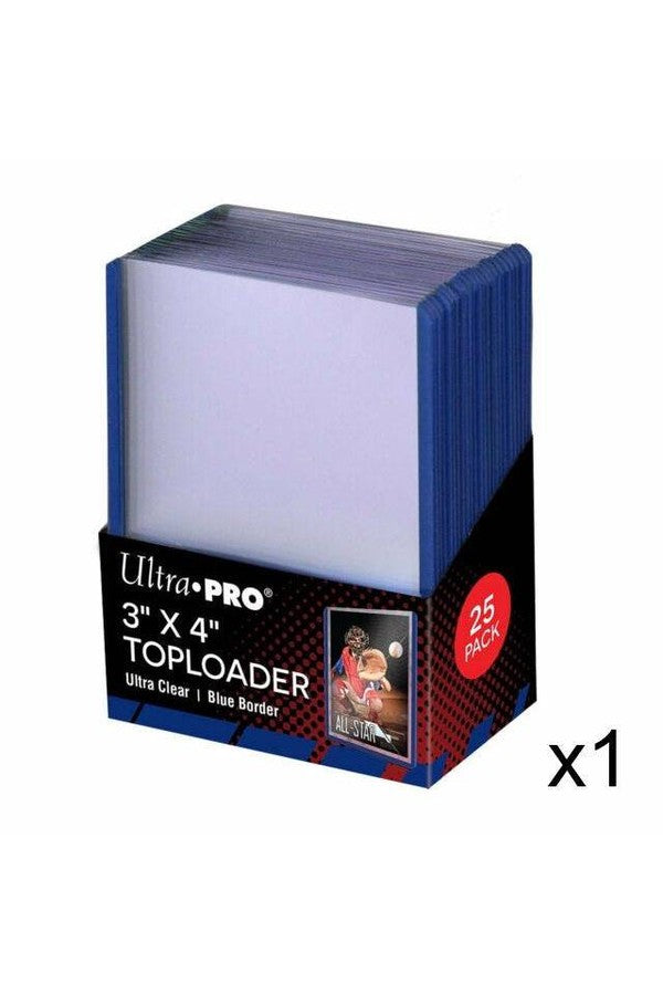 ULTRA PRO Top Loader - 3 x 4" 35pt - Blue Border - Collectible Madness