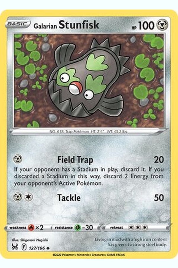 127/196 Galarian Stunfisk - Uncommon