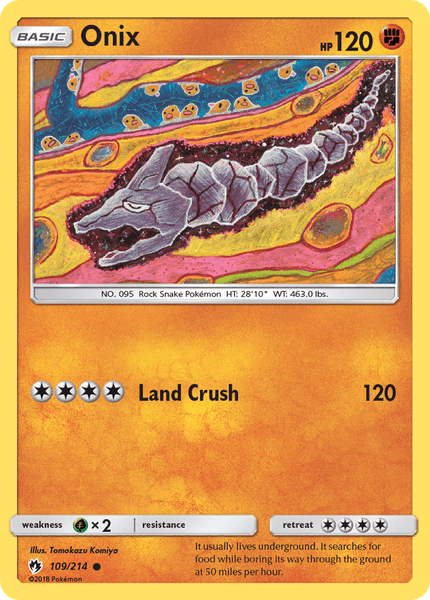 109 / 214 Onix-Common-Reverse Holo - Collectible Madness