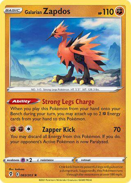 082/203 Galarian Zapdos - Rare Holo - Collectible Madness