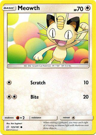 125 / 181 Meowth - Common - Collectible Madness