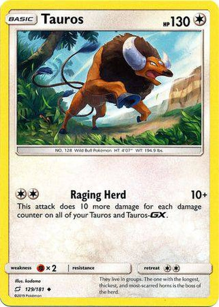 129 / 181 Tauros - Uncommon - Collectible Madness