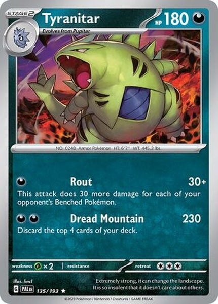 135/193 Tyranitar - Rare Holo