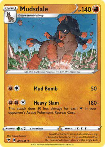 097/185 Mudsdale - Rare - Collectible Madness