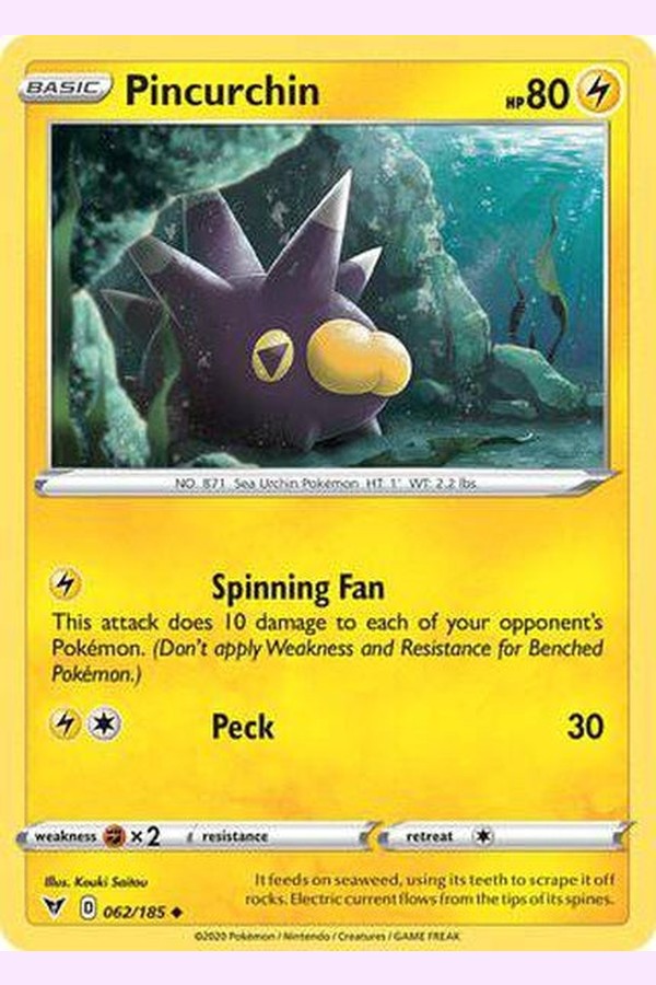 062/185 Pincurchin - Uncommon - Collectible Madness