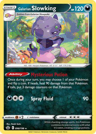 098/198 Galarian Slowking - Rare Holo - Collectible Madness