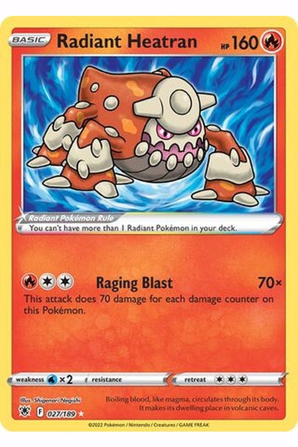 027/189 Radiant Heatran - Rare Radiant - Collectible Madness