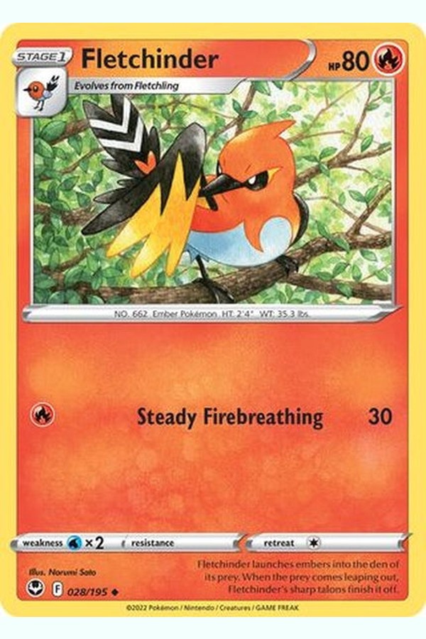 028/195 Fletchinder - Uncommon