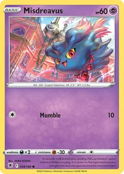 058/189 Misdreavus - Common - Collectible Madness