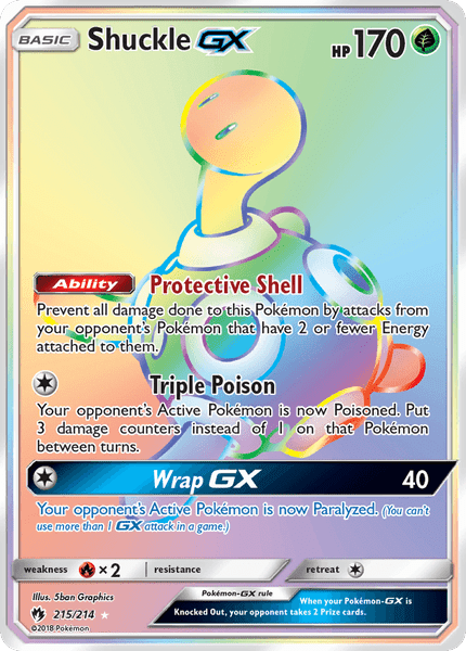 215 / 214 Shuckle-GX-Secret Rare - Collectible Madness