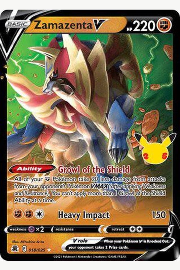 018/025 Zamazenta V - Rare Holo - Collectible Madness