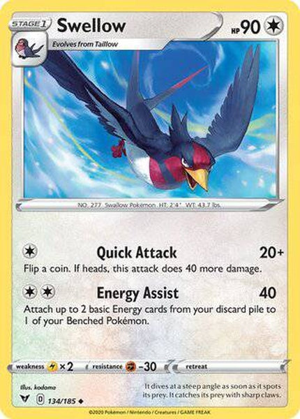 134/185 Swellow - Uncommon - Collectible Madness